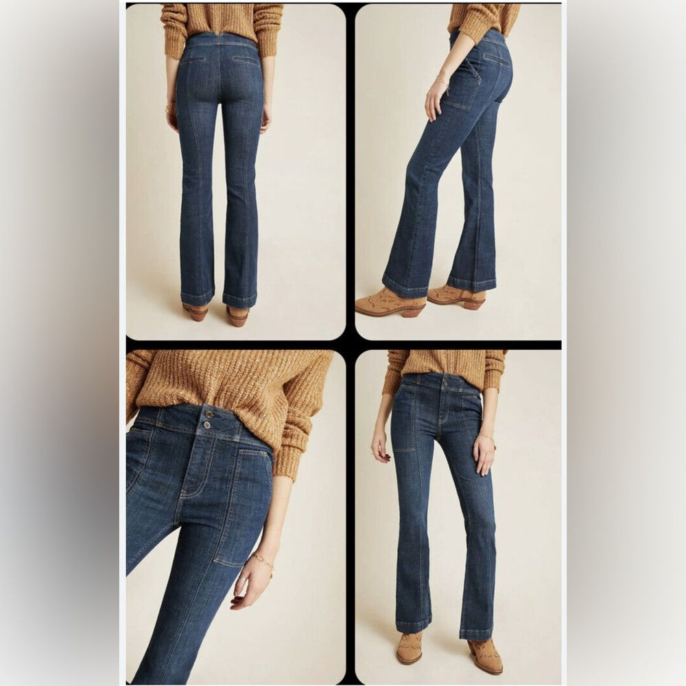 Anthropologie Dark Blue Flare Jeans